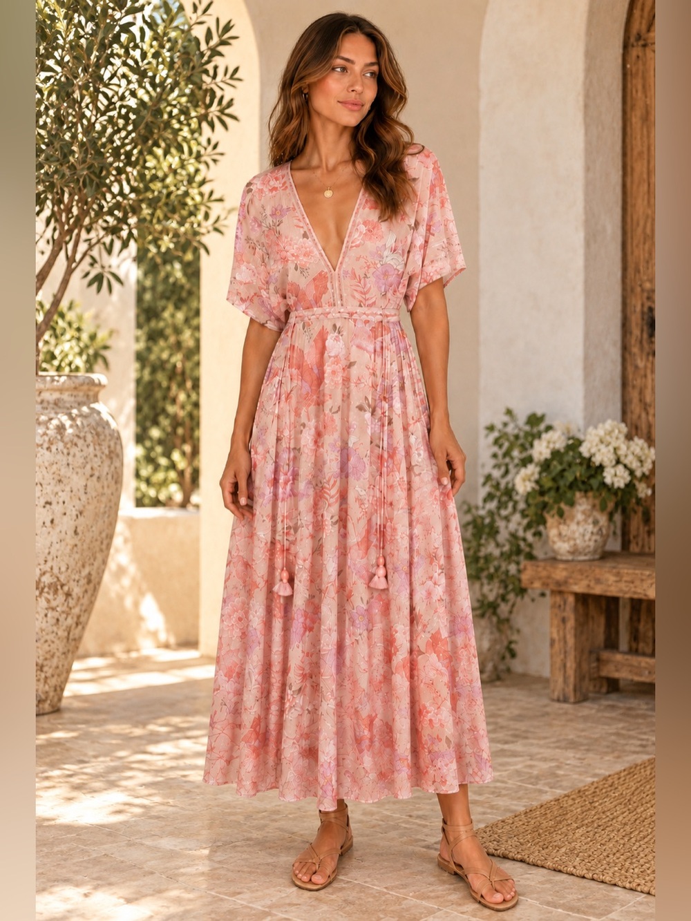 Strawberry Paris Seychelles Floral Maxi Dress